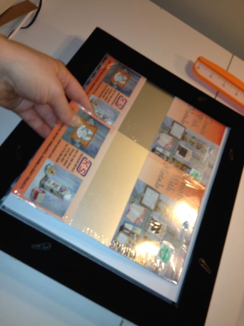 After placing the scrapbook paper in the picture frame, Place the metal sheets behind it and place the back of the frame and you are ready to go!