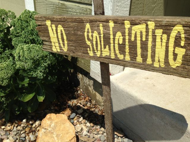 DIY No Soliciting Sign