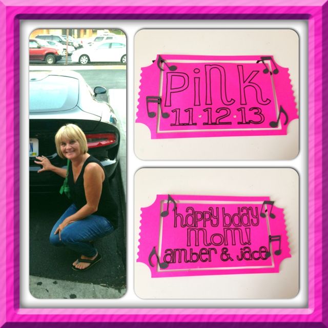 Jace and I surprised mom with tickets to see Pink in November for her bday!