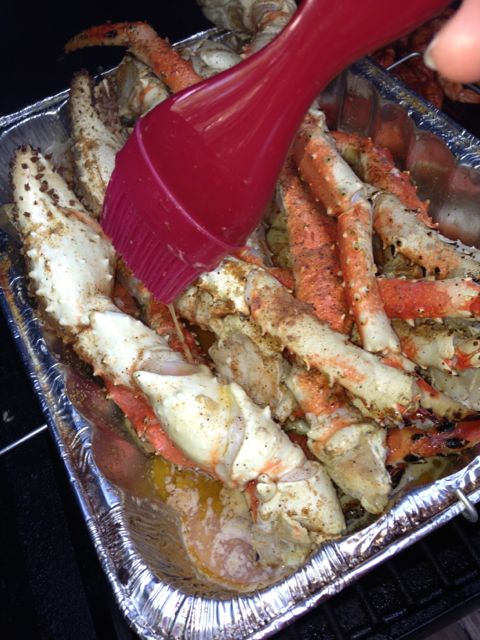 We just used this rubber brush to "baste" the crab legs.