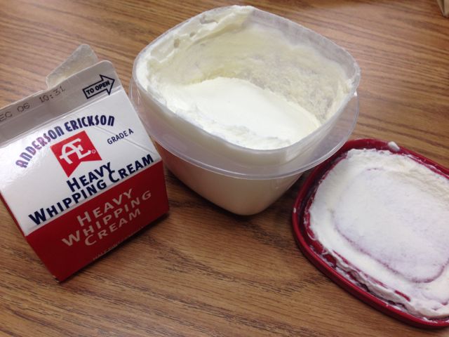 I am grateful that I can buy butter and don't have to churn it like the good ol days!  We made butter while reading a story about the pilgrim's life!  We sat in a circle and shook this container with some heavy whipping cream and salt.