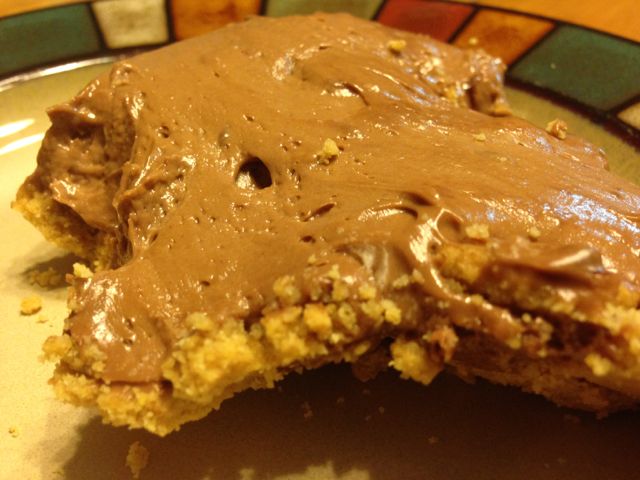 I am grateful for Nutella pie!  JoAnn whipped this up and I had never tried Nutella before.  It was delicious! 