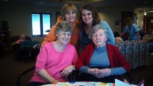 The day before we left, we found out that my Great-Grandma Chilson passed away.  She was 94 and boy, was she a tough old bird!  Here is the last 4 generations picture we took at her 92nd birthday.