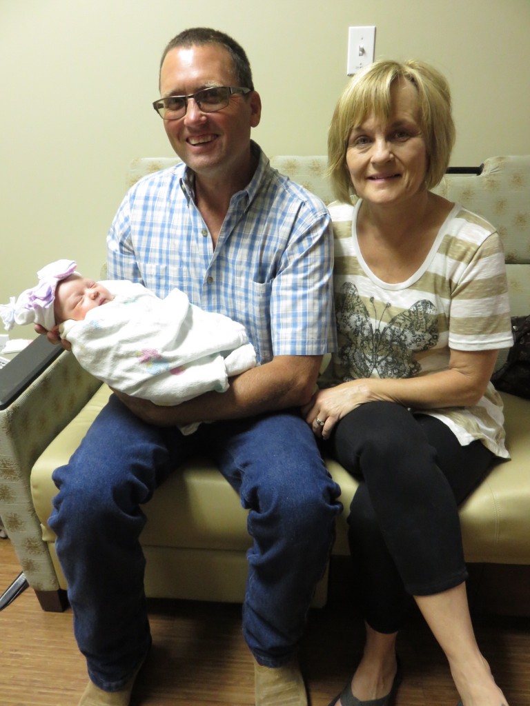 Grandad and Glammy with Avery Jean.