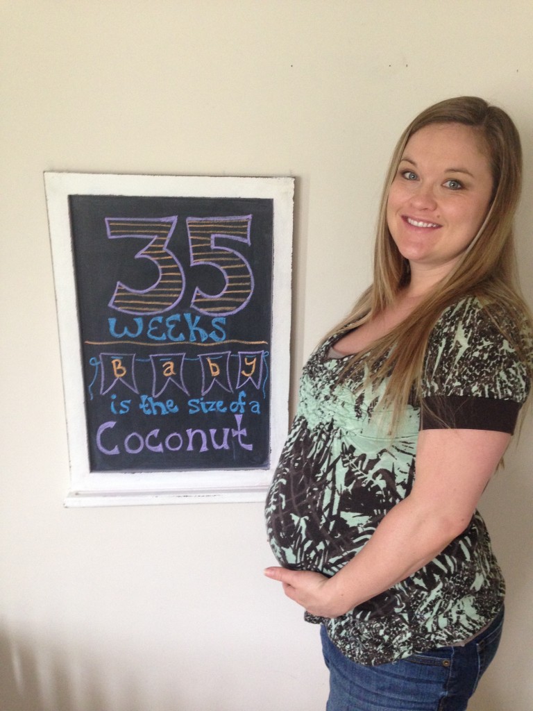 Our Chalkboard Baby Bump Story