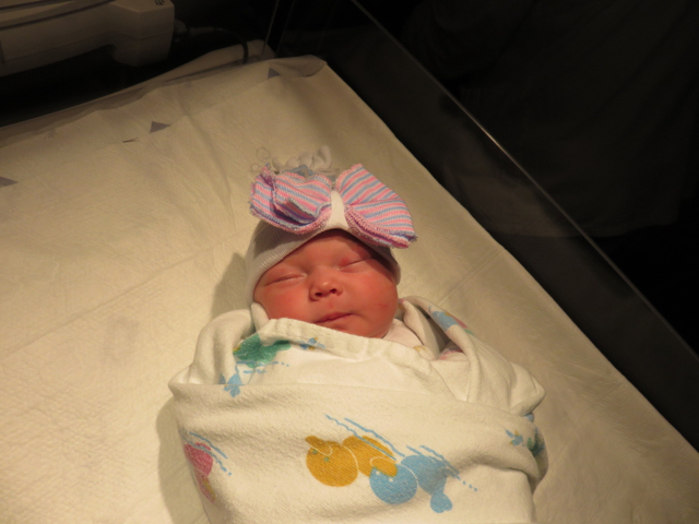 I love this picture. It was taken after her first bath. She looks so snug!