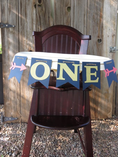 I had other ideas for the high chair banner, but time was running out, so I went with this. I actually love the way it turned out! Click on the picture to check out the listing!