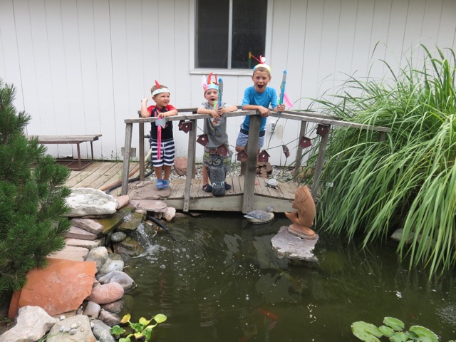 They had a ball with the bubble tomahawks and headdresses!